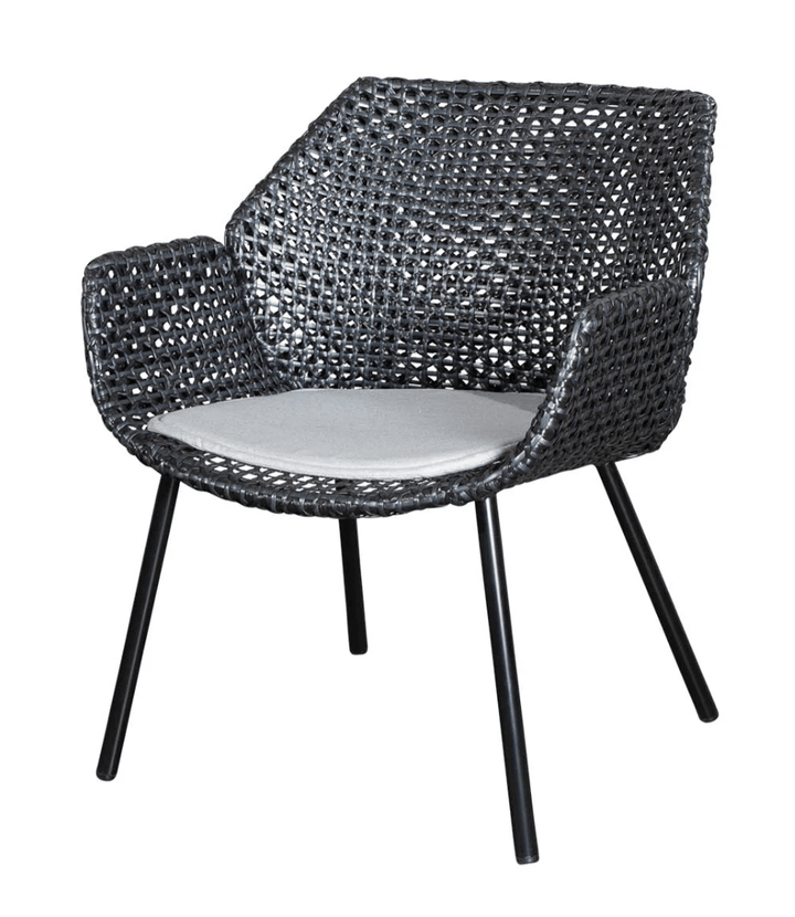 Vibe Lounge Chair - Cane Line - Outdoor Furniture - Black / Graphite - Light Grey Natté - HORNE