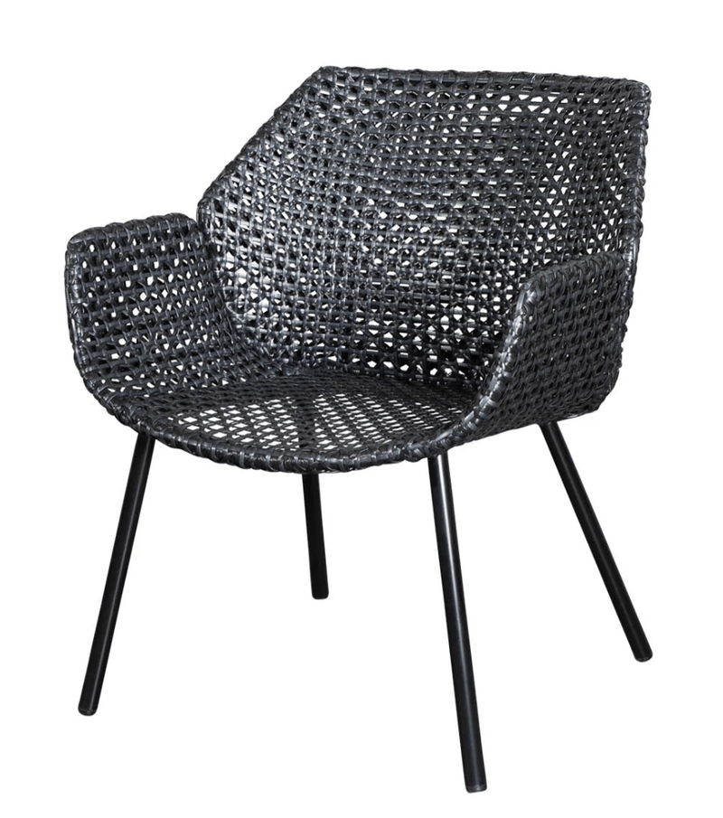 Vibe Lounge Chair - Cane Line - Outdoor Furniture - Black / Graphite - No Cushion - HORNE