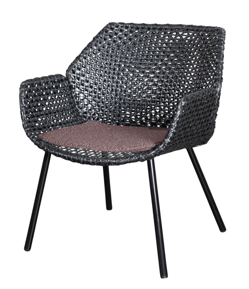 Vibe Lounge Chair - Cane Line - Outdoor Furniture - Black / Graphite - No Cushion - HORNE