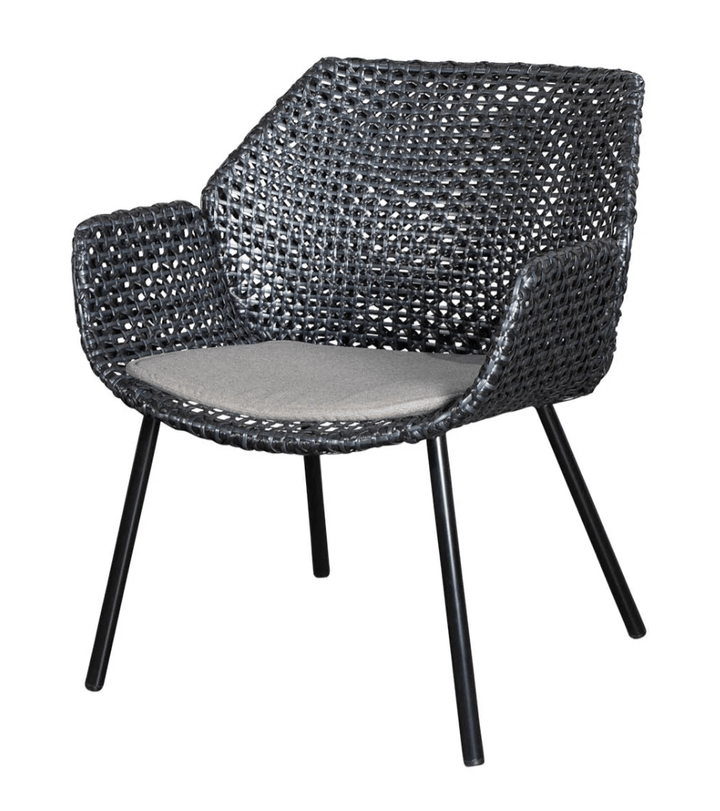 Vibe Lounge Chair - Cane Line - Outdoor Furniture - Black / Graphite - Taupe Natté - HORNE
