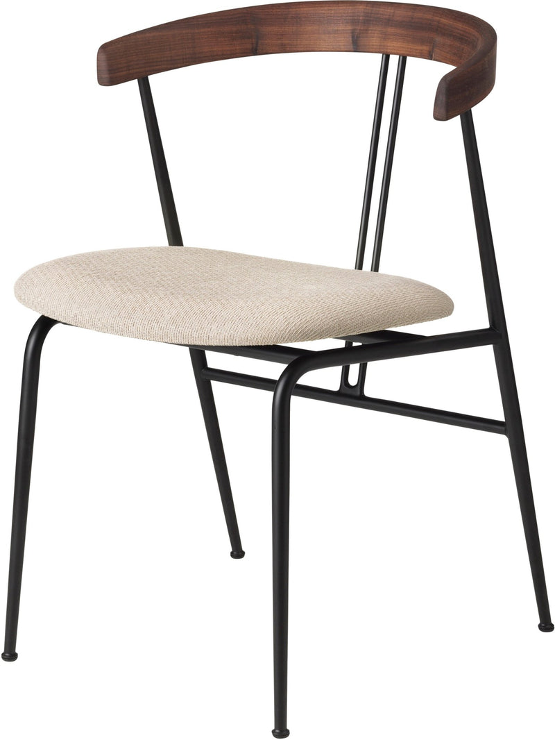 Violin Dining Chair - Seat Upholstered - Gubi - Chairs - Oiled Oak - Gabriel Tempt 61168 - HORNE