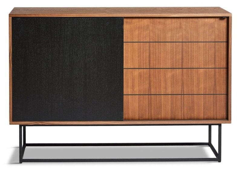 Virka Sideboard - High - Woud - Sideboards + Cabinets - White Oil Treated Oak - Black Painted Oak - Oak - HORNE