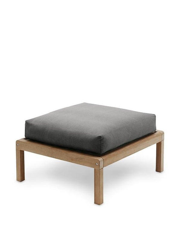 Virkelyst Pouf - Skagerak by Fritz Hansen - Outdoor Furniture - Teak / Charcoal - HORNE
