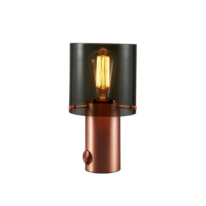 Walter Table Lamp - Original BTC - Table + Task - Copper - Small - Anthracite Glass - Gray/Black - HORNE