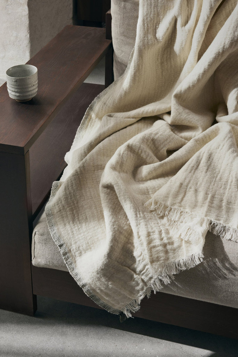 Weaver Throw - Ferm Living - Blankets + Throws + Pillows - Off - White - HORNE
