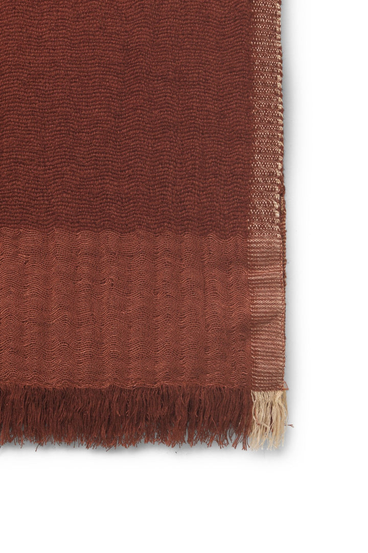 Weaver Throw - Ferm Living - Blankets + Throws + Pillows - Red Brown - HORNE