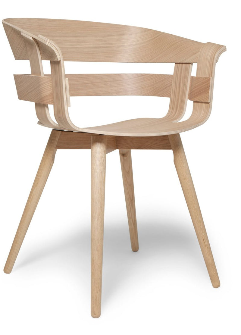 Wick Chair - Design House Stockholm - Chairs - Oak Seat/Grey Swivel Base - Add Anthracite Seat Cushion - HORNE