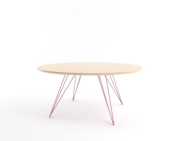 Williams Coffee Table - Large Circle - Tronk - Tables + Desks - Maple - Pink - HORNE