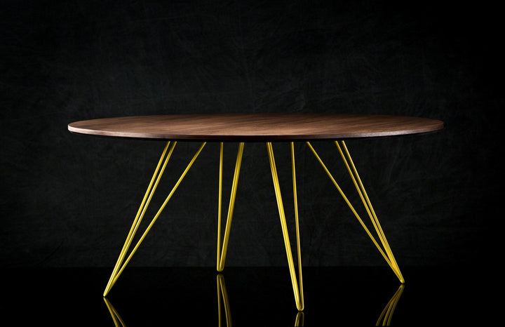 Williams Coffee Table - Large Circle - Tronk - Tables + Desks - Walnut - Brassy Gold - HORNE