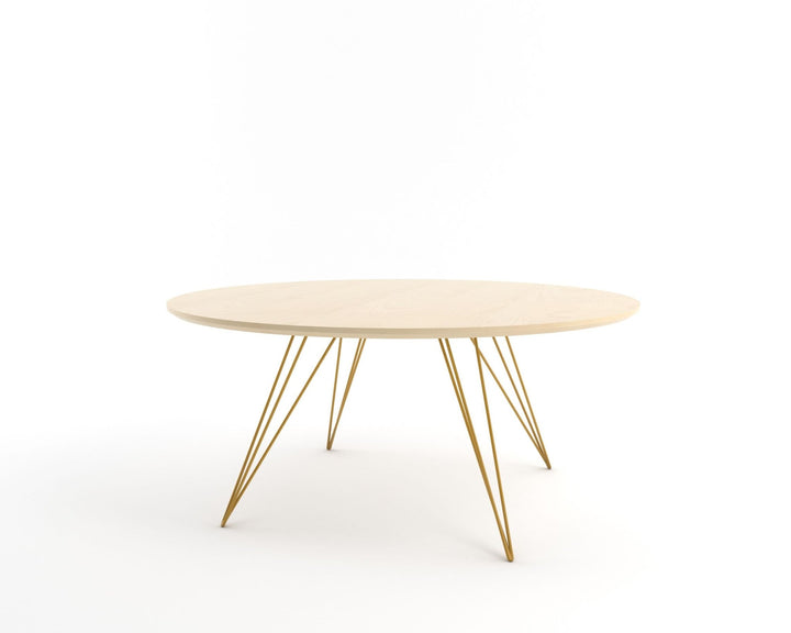 Williams Coffee Table - Large Circle - Tronk - Tables + Desks - Maple - Mustard - HORNE