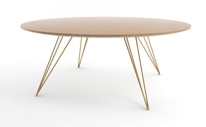 Williams Coffee Table - Large Circle - Tronk - Tables + Desks - White Oak - Brassy Gold - HORNE