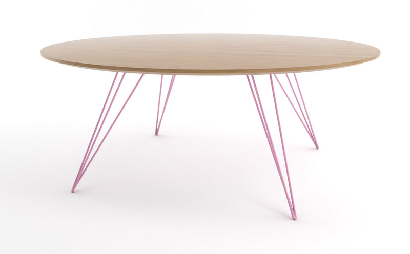 Williams Coffee Table - Large Circle - Tronk - Tables + Desks - Maple - Blood Red - HORNE