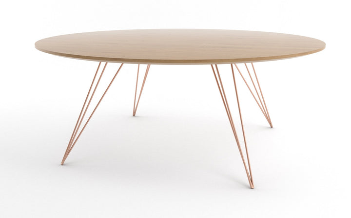 Williams Coffee Table - Large Circle - Tronk - Tables + Desks - White Oak - Rose Copper - HORNE