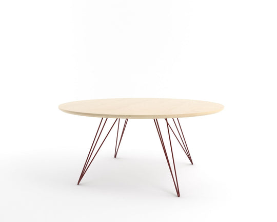 Williams Coffee Table - Large Circle - Tronk - Tables + Desks - Maple - Blood Red - HORNE