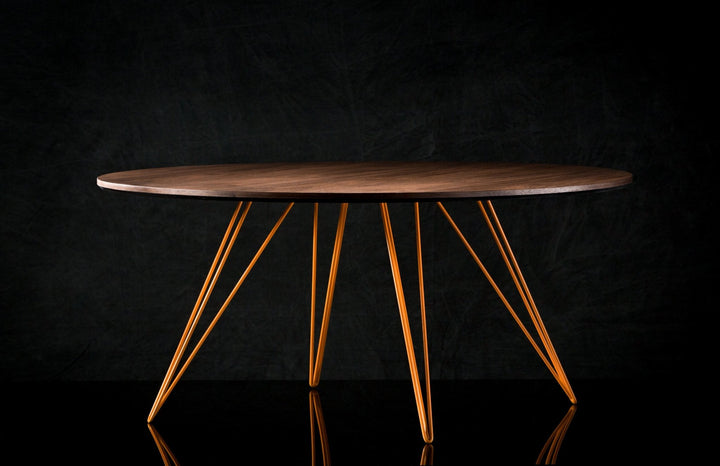 Williams Coffee Table - Large Circle - Tronk - Tables + Desks - Walnut - Brassy Gold - HORNE