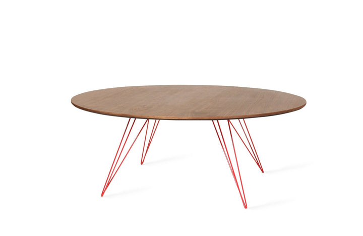 Williams Coffee Table - Large Circle - Tronk - Tables + Desks - Walnut - Red - HORNE