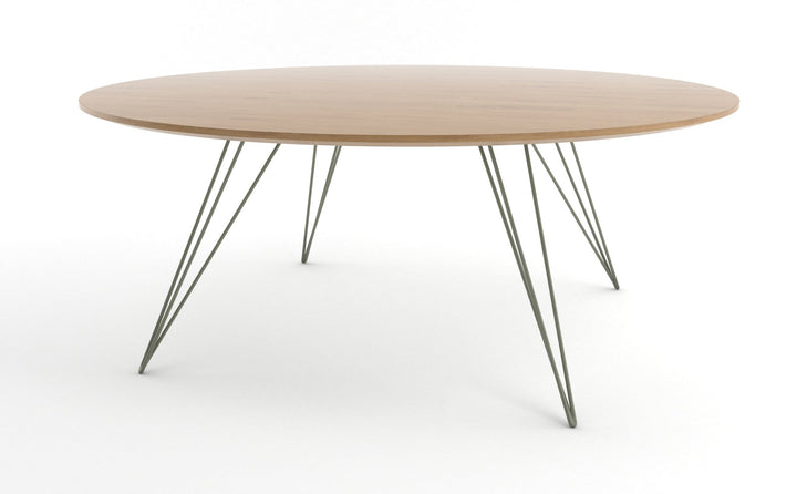 Williams Coffee Table - Large Circle - Tronk - Tables + Desks - White Oak - Prairie Green - HORNE