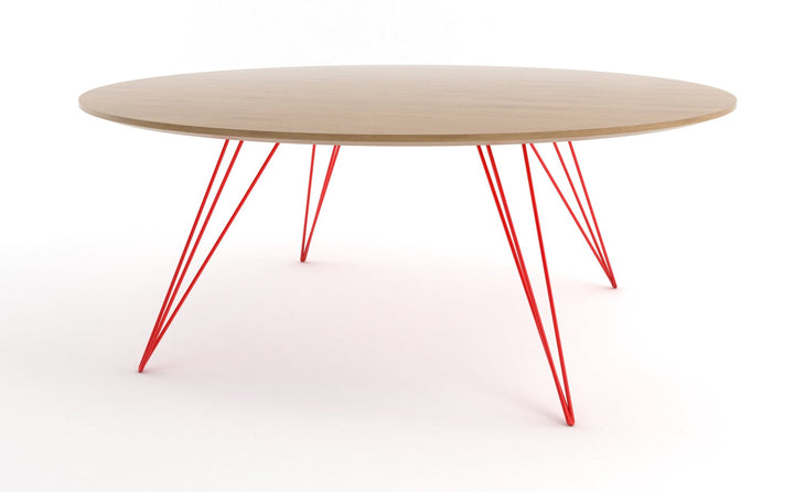 Williams Coffee Table - Large Circle - Tronk - Tables + Desks - White Oak - Red - HORNE