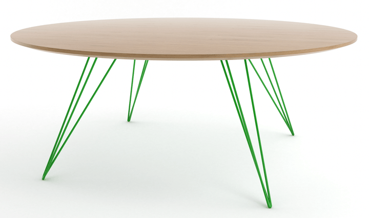 Williams Coffee Table - Large Oval - Tronk - Tables + Desks - White Oak - Green - HORNE