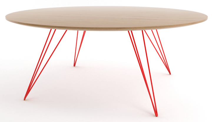 Williams Coffee Table - Large Oval - Tronk - Tables + Desks - White Oak - Red - HORNE