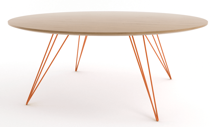Williams Coffee Table - Large Oval - Tronk - Tables + Desks - White Oak - Orange - HORNE