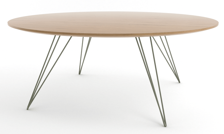 Williams Coffee Table - Large Oval - Tronk - Tables + Desks - White Oak - Prairie Green - HORNE