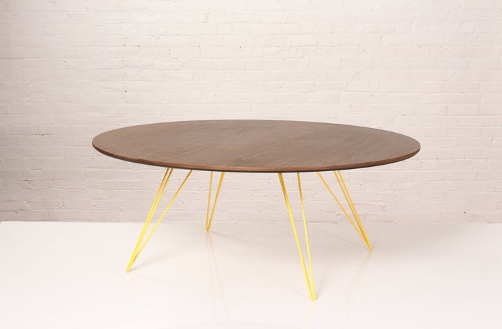 Williams Coffee Table - Large Oval - Tronk - Tables + Desks - Walnut - Yellow - HORNE