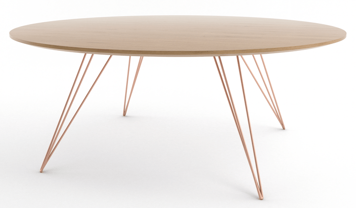 Williams Coffee Table - Large Oval - Tronk - Tables + Desks - White Oak - Rose Copper - HORNE