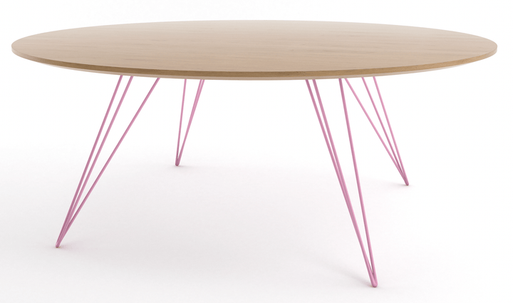 Williams Coffee Table - Large Oval - Tronk - Tables + Desks - White Oak - Pink - HORNE
