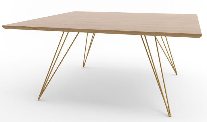 Williams Coffee Table - Large Rectangle - Tronk - Tables + Desks - White Oak - Brassy Gold - HORNE