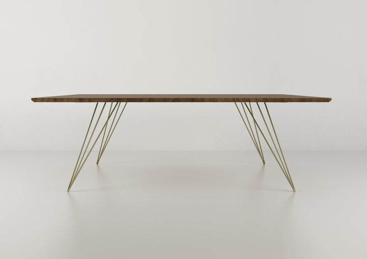 Williams Coffee Table - Large Rectangle - Tronk - Tables + Desks - Walnut - Brassy Gold - HORNE