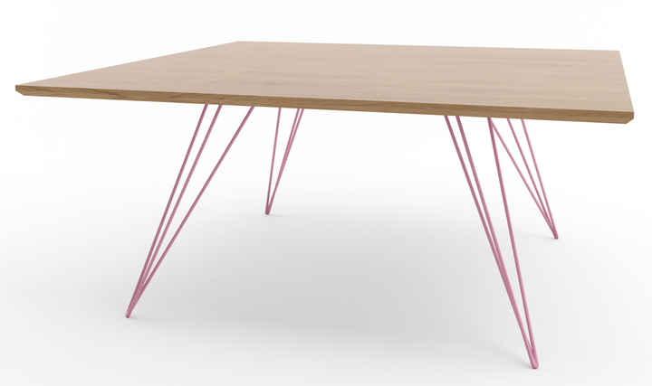 Williams Coffee Table - Large Rectangle - Tronk - Tables + Desks - White Oak - Pink - HORNE