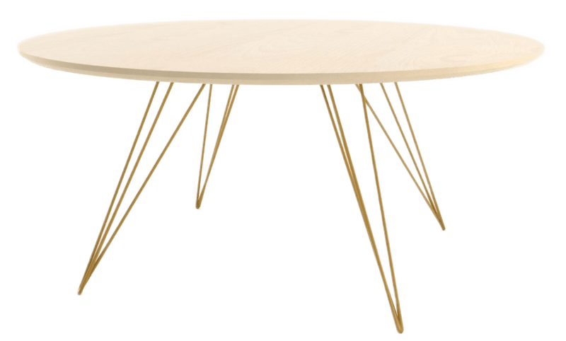 Williams Coffee Table - Small Circle - Tronk - Tables + Desks - Walnut - Brassy Gold - HORNE