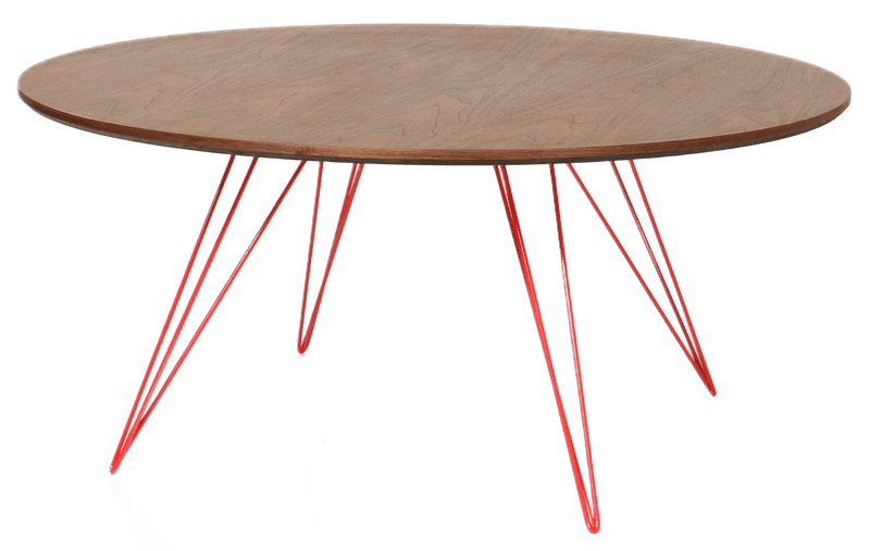 Williams Coffee Table - Small Circle - Tronk - Tables + Desks - Walnut - Brassy Gold - HORNE