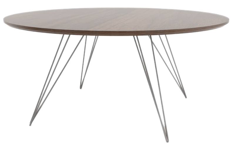 Williams Coffee Table - Small Circle - Tronk - Tables + Desks - Walnut - Brassy Gold - HORNE