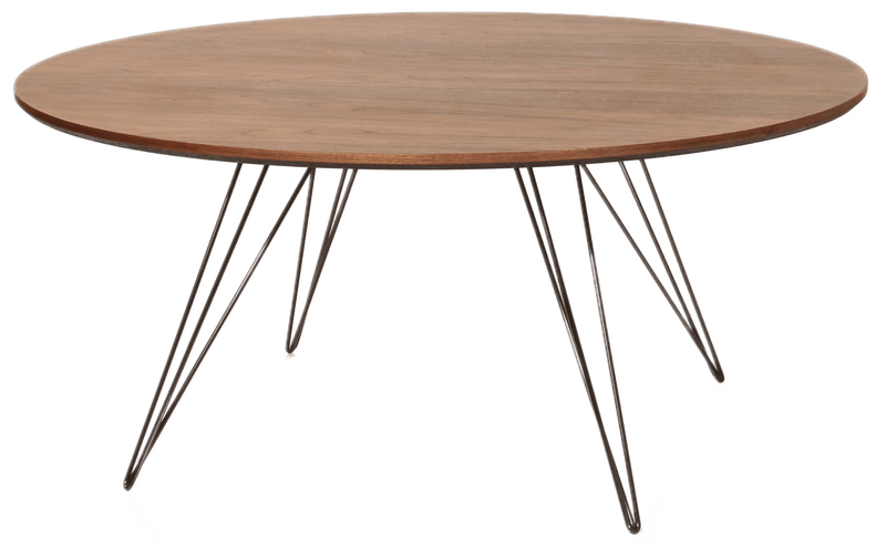 Williams Coffee Table - Small Circle - Tronk - Tables + Desks - Walnut - Brassy Gold - HORNE