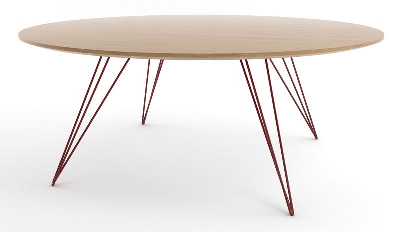 Williams Coffee Table - Small Oval - Tronk - Tables + Desks - Maple - Blood Red - HORNE