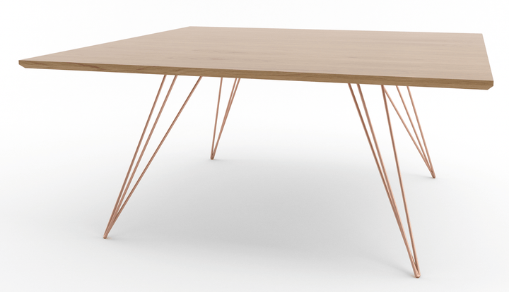 Williams Coffee Table - Small Rectangle - Tronk - Tables + Desks - White Oak - Rose Copper - HORNE