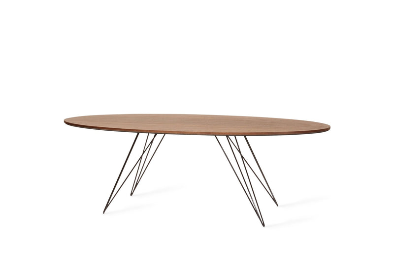 Williams Coffee Table - Thin Oval - Tronk - Tables + Desks - Maple - Blood Red - HORNE