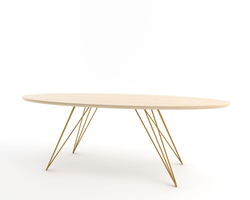 Williams Coffee Table - Thin Oval - Tronk - Tables + Desks - Maple - Blood Red - HORNE