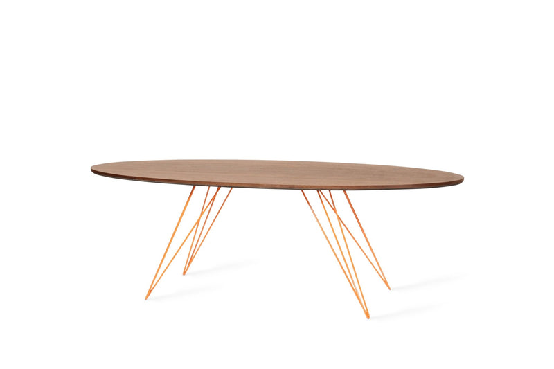 Williams Coffee Table - Thin Oval - Tronk - Tables + Desks - Maple - Blood Red - HORNE