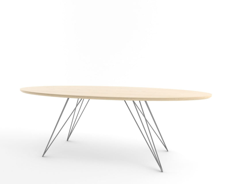 Williams Coffee Table - Thin Oval - Tronk - Tables + Desks - Maple - Blood Red - HORNE