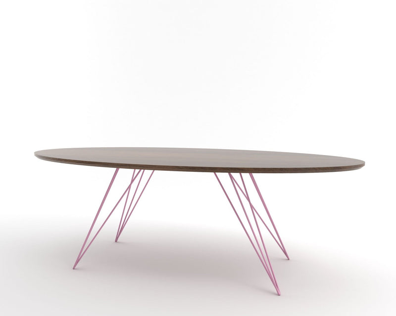 Williams Coffee Table - Thin Oval - Tronk - Tables + Desks - Maple - Blood Red - HORNE