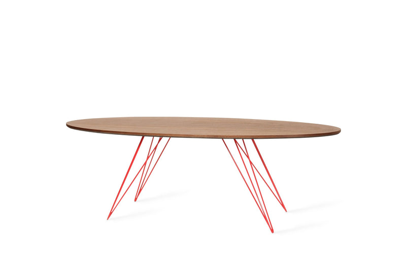 Williams Coffee Table - Thin Oval - Tronk - Tables + Desks - Maple - Blood Red - HORNE