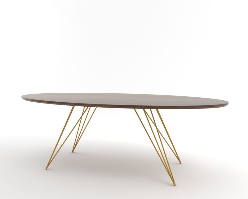 Williams Coffee Table - Thin Oval - Tronk - Tables + Desks - Maple - Blood Red - HORNE