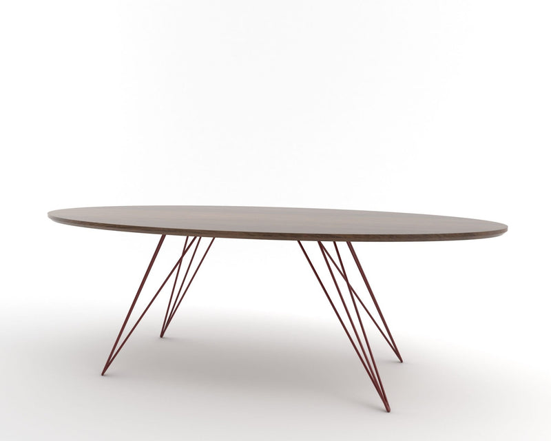 Williams Coffee Table - Thin Oval - Tronk - Tables + Desks - Maple - Blood Red - HORNE