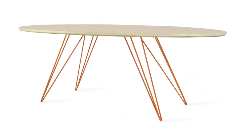 Williams Coffee Table - Thin Oval - Tronk - Tables + Desks - Maple - Blood Red - HORNE