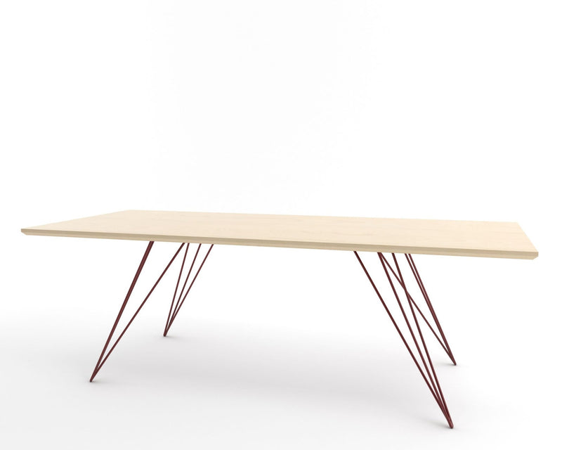 Williams Coffee Table - Thin Rectangle - Tronk - Tables + Desks - Maple - Blood Red - HORNE