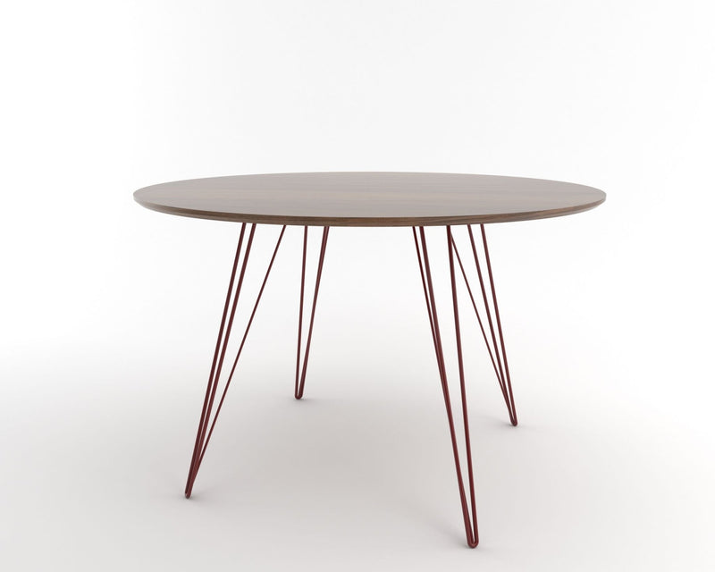 Williams Dining Table - Large Circle - Tronk - Tables + Desks - Maple - Blood Red - HORNE