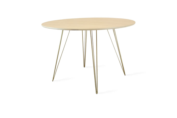 Williams Dining Table - Large Circle - Tronk - Tables + Desks - Maple - Brassy Gold - HORNE